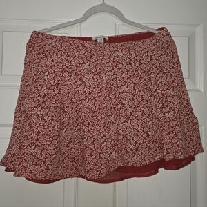 Moving Sale! { American Eagle Orange Floral Mini skirt Size L